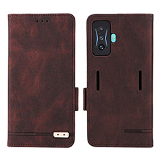 Custodia Portafoglio In Pelle Cover con Supporto L08Z per Xiaomi Redmi K50 Gaming 5G Marrone