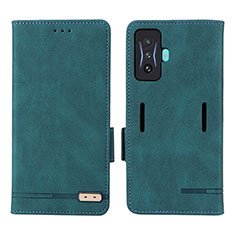 Custodia Portafoglio In Pelle Cover con Supporto L08Z per Xiaomi Redmi K50 Gaming AMG F1 5G Verde