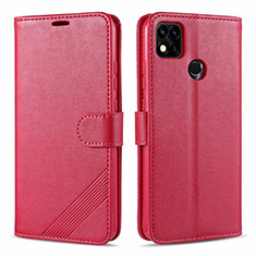 Custodia Portafoglio In Pelle Cover con Supporto L09 per Xiaomi POCO C31 Rosso