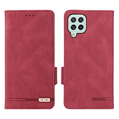 Custodia Portafoglio In Pelle Cover con Supporto L09Z per Samsung Galaxy A22 4G Rosso