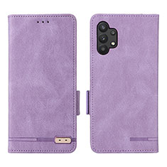 Custodia Portafoglio In Pelle Cover con Supporto L09Z per Samsung Galaxy A32 4G Viola