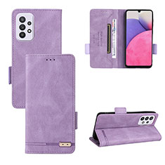 Custodia Portafoglio In Pelle Cover con Supporto L09Z per Samsung Galaxy A33 5G Viola