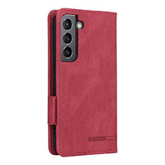 Custodia Portafoglio In Pelle Cover con Supporto L09Z per Samsung Galaxy S23 5G Rosso