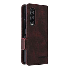 Custodia Portafoglio In Pelle Cover con Supporto L09Z per Samsung Galaxy Z Fold4 5G Marrone