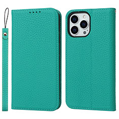 Custodia Portafoglio In Pelle Cover con Supporto L10 per Apple iPhone 14 Pro Verde