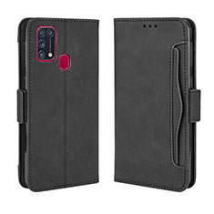 Custodia Portafoglio In Pelle Cover con Supporto L10 per Samsung Galaxy M31 Nero