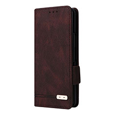 Custodia Portafoglio In Pelle Cover con Supporto L10Z per Samsung Galaxy Z Fold3 5G Marrone