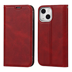 Custodia Portafoglio In Pelle Cover con Supporto L11 per Apple iPhone 13 Rosso