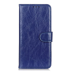 Custodia Portafoglio In Pelle Cover con Supporto L11 per Huawei Y8p Blu