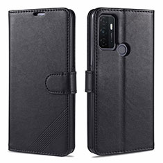 Custodia Portafoglio In Pelle Cover con Supporto L11 per Oppo A53 Nero