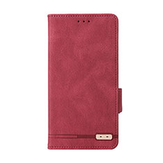 Custodia Portafoglio In Pelle Cover con Supporto L11Z per Samsung Galaxy A22 5G Rosso