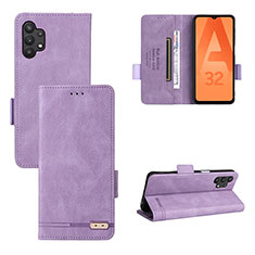 Custodia Portafoglio In Pelle Cover con Supporto L11Z per Samsung Galaxy A32 5G Viola