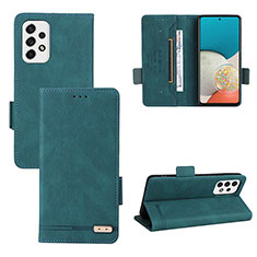 Custodia Portafoglio In Pelle Cover con Supporto L11Z per Samsung Galaxy A53 5G Verde