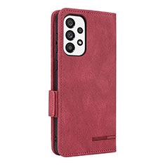 Custodia Portafoglio In Pelle Cover con Supporto L11Z per Samsung Galaxy A73 5G Rosso