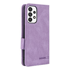 Custodia Portafoglio In Pelle Cover con Supporto L11Z per Samsung Galaxy A73 5G Viola