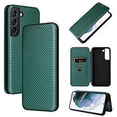 Custodia Portafoglio In Pelle Cover con Supporto L11Z per Samsung Galaxy S22 Plus 5G Verde