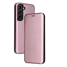 Custodia Portafoglio In Pelle Cover con Supporto L11Z per Samsung Galaxy S24 Plus 5G Oro Rosa