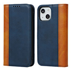 Custodia Portafoglio In Pelle Cover con Supporto L12 per Apple iPhone 15 Blu