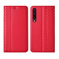 Custodia Portafoglio In Pelle Cover con Supporto L12 per Huawei P Smart Pro (2019) Rosso
