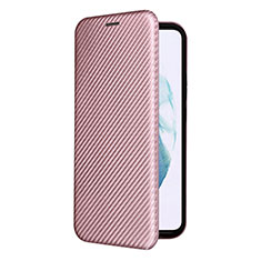 Custodia Portafoglio In Pelle Cover con Supporto L12Z per Samsung Galaxy S21 FE 5G Oro Rosa