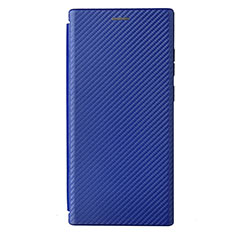 Custodia Portafoglio In Pelle Cover con Supporto L12Z per Samsung Galaxy S21 Ultra 5G Blu