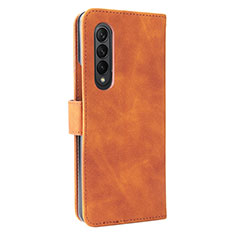 Custodia Portafoglio In Pelle Cover con Supporto L12Z per Samsung Galaxy Z Fold4 5G Marrone