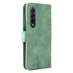 Custodia Portafoglio In Pelle Cover con Supporto L12Z per Samsung Galaxy Z Fold4 5G Verde