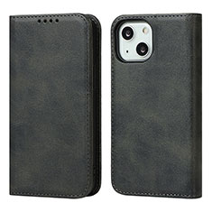 Custodia Portafoglio In Pelle Cover con Supporto L14 per Apple iPhone 15 Nero