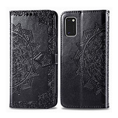 Custodia Portafoglio In Pelle Cover con Supporto L14 per Samsung Galaxy A41 Nero