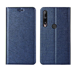 Custodia Portafoglio In Pelle Cover con Supporto L15 per Huawei Honor 9C Blu