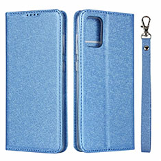 Custodia Portafoglio In Pelle Cover con Supporto L18 per Samsung Galaxy A51 5G Cielo Blu