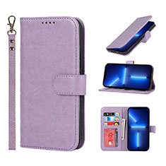 Custodia Portafoglio In Pelle Cover con Supporto L19 per Apple iPhone 13 Pro Viola