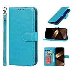 Custodia Portafoglio In Pelle Cover con Supporto L19 per Apple iPhone 14 Pro Cielo Blu