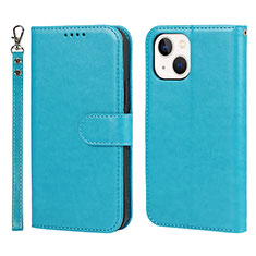 Custodia Portafoglio In Pelle Cover con Supporto L19 per Apple iPhone 15 Cielo Blu