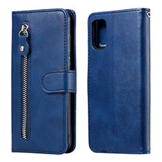 Custodia Portafoglio In Pelle Cover con Supporto L20 per Samsung Galaxy A41 Blu