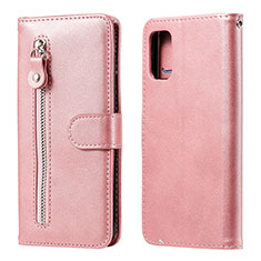 Custodia Portafoglio In Pelle Cover con Supporto L20 per Samsung Galaxy A41 Oro Rosa