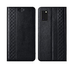 Custodia Portafoglio In Pelle Cover con Supporto L21 per Samsung Galaxy A41 Nero