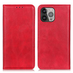 Custodia Portafoglio In Pelle Cover con Supporto L26 per Apple iPhone 13 Pro Rosso