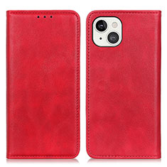 Custodia Portafoglio In Pelle Cover con Supporto L26 per Apple iPhone 13 Rosso