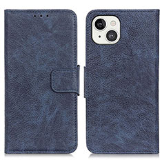 Custodia Portafoglio In Pelle Cover con Supporto L27 per Apple iPhone 15 Blu