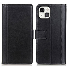 Custodia Portafoglio In Pelle Cover con Supporto L28 per Apple iPhone 13 Nero