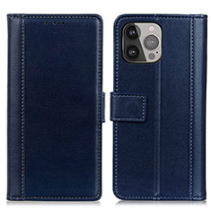 Custodia Portafoglio In Pelle Cover con Supporto L28 per Apple iPhone 13 Pro Blu