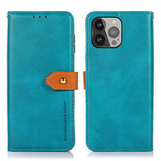 Custodia Portafoglio In Pelle Cover con Supporto L29 per Apple iPhone 14 Pro Blu