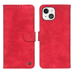 Custodia Portafoglio In Pelle Cover con Supporto L30 per Apple iPhone 14 Plus Rosso