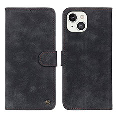 Custodia Portafoglio In Pelle Cover con Supporto L30 per Apple iPhone 15 Nero