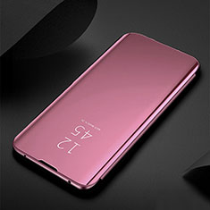 Custodia Portafoglio In Pelle Cover con Supporto Laterale Specchio Cover L01 per Apple iPhone 13 Mini Oro Rosa