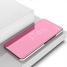 Custodia Portafoglio In Pelle Cover con Supporto Laterale Specchio Cover L01 per Xiaomi Redmi 10X Pro 5G Oro Rosa