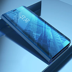 Custodia Portafoglio In Pelle Cover con Supporto Laterale Specchio Cover L03 per Samsung Galaxy A22s 5G Blu