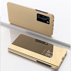 Custodia Portafoglio In Pelle Cover con Supporto Laterale Specchio Cover L04 per Xiaomi Mi 10T Pro 5G Oro