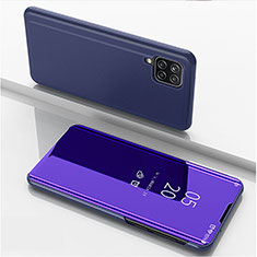 Custodia Portafoglio In Pelle Cover con Supporto Laterale Specchio Cover L05 per Samsung Galaxy A22 4G Viola